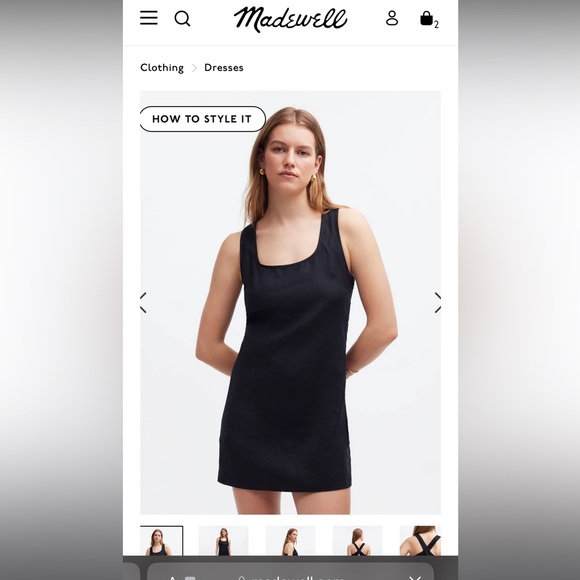 cross-back a-line mini dress in linen Madewell | Dresses | Madewell Crossback Aline Mini Dress In Linen